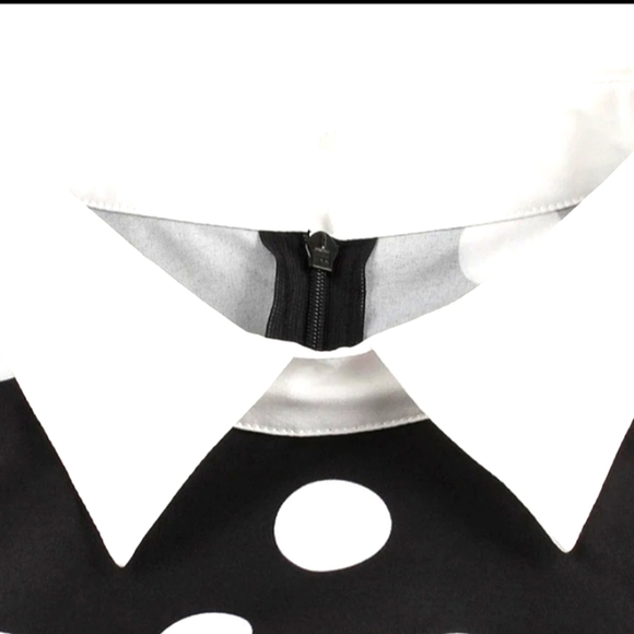 SISJULY BLACK POLKA-DOT RETRO STYLE DRESS NEW With TAGS - Picture 8 of 11